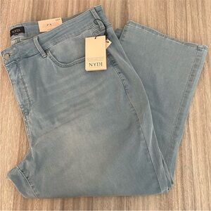 New NYDJ Marilyn Straight Crop Stretch Jeans Womens  24W